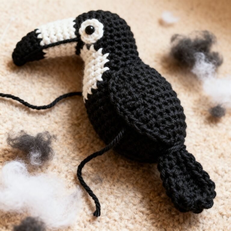Crochet Toucan Pattern PDF – Easy Amigurumi Bird