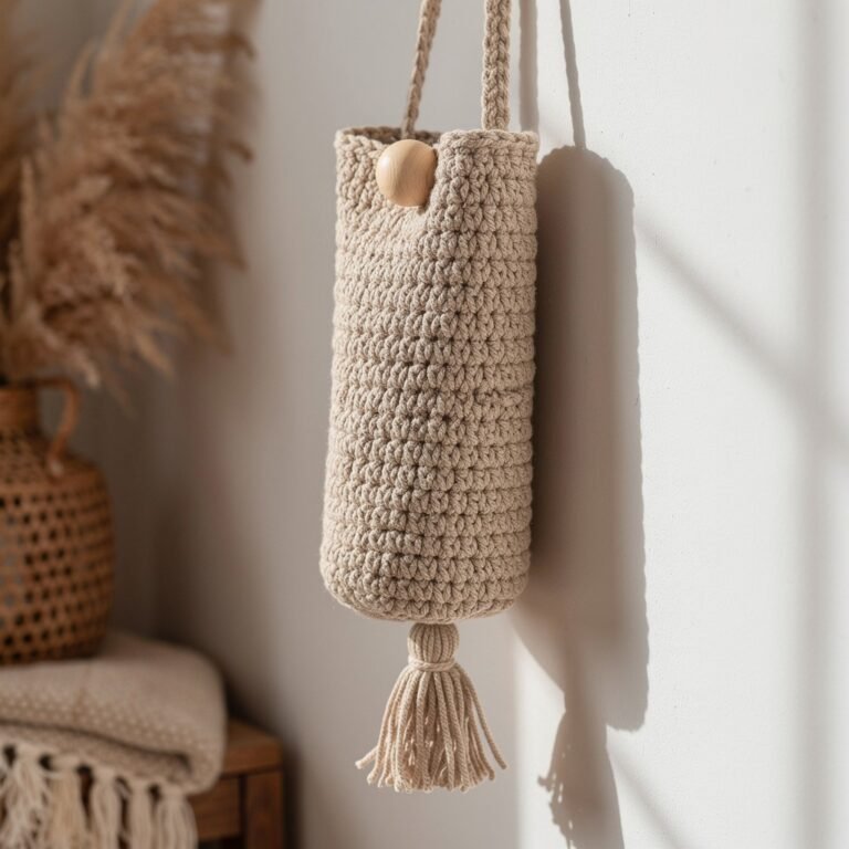 Boho Bag Saver Crochet Pattern – Easy DIY Holder