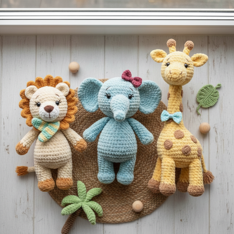 Animal Kingdom Amigurumi Crochet Pattern PDF