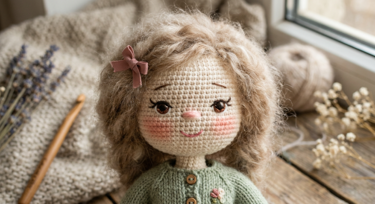 Crochet Baby Doll Pattern (19cm) + Clothes & Set