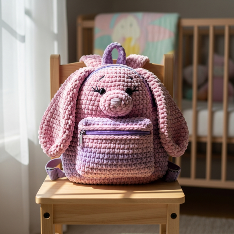 Crochet Bunny Backpack Pattern (Plush Amigurumi)
