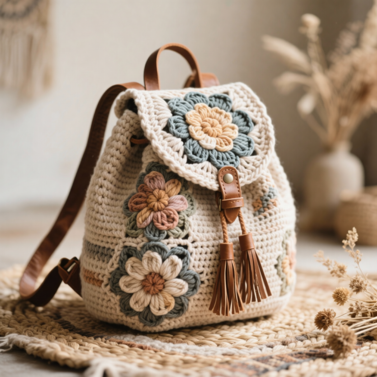 Lili Crochet Backpack Pattern – Mosaic Crochet Bag Tutorial