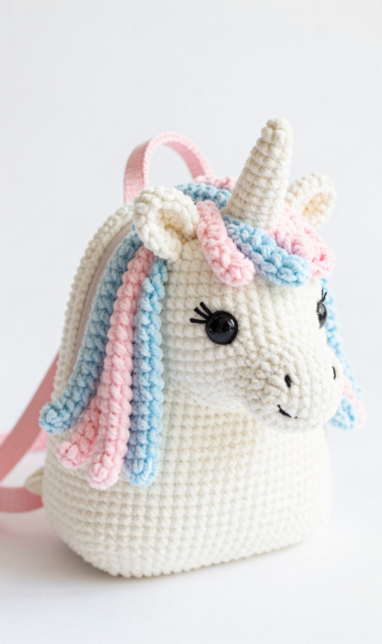 Crochet Unicorn Backpack Pattern – Cute Plush DIY Bag