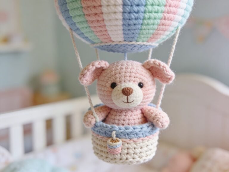 Crochet Hot Air Balloon Bear Pattern – Free PDF Guide