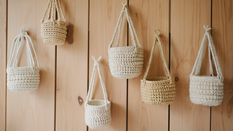 Easy Crochet Hanging Basket Pattern (3 Sizes DIY)
