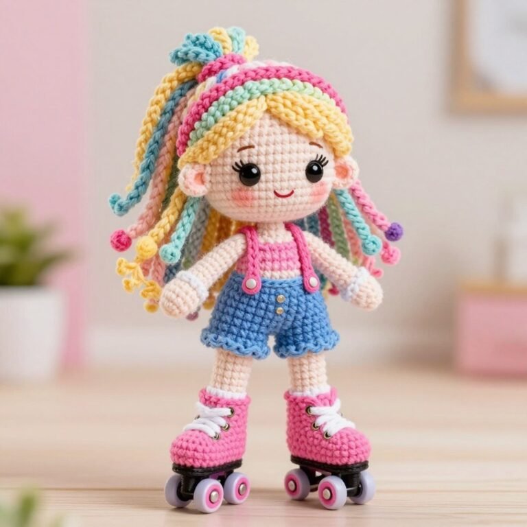Barbie Roller Skating Amigurumi Crochet Pattern PDF