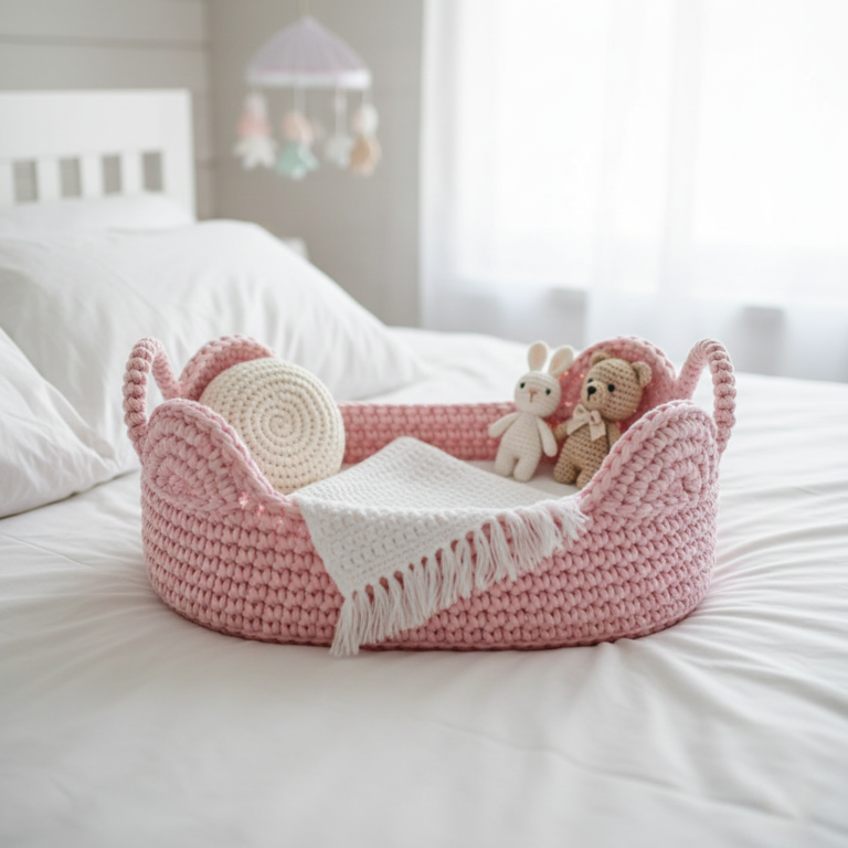 Crochet Baby Bed Set Pattern – Blanket & Toys