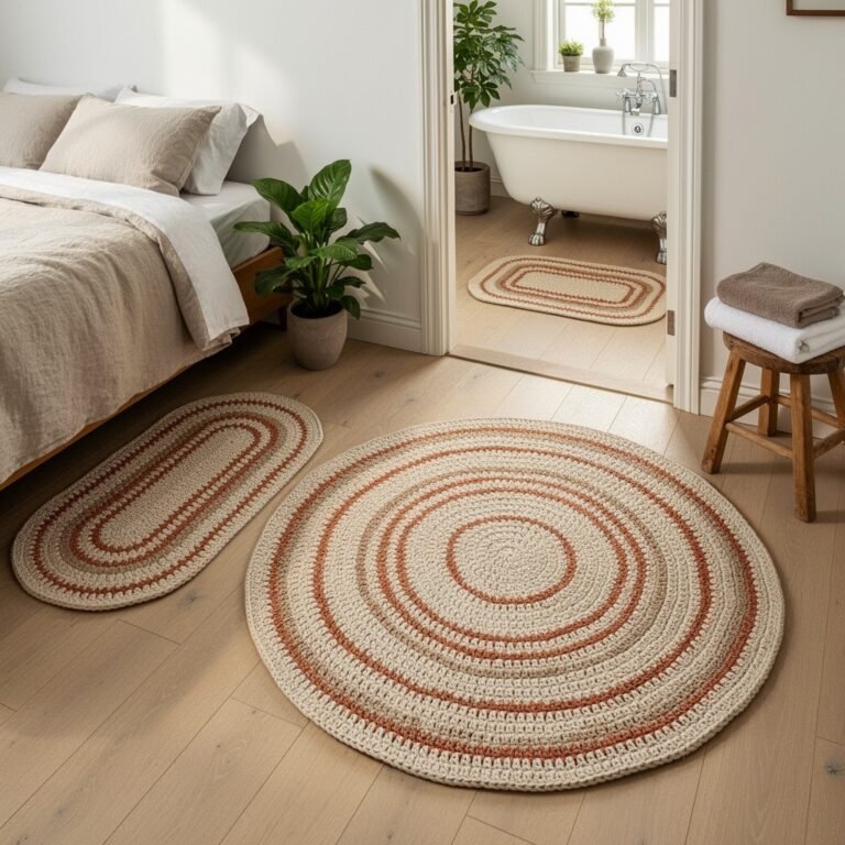 Mosaic Crochet Bathroom Basket Pattern + Free PDF