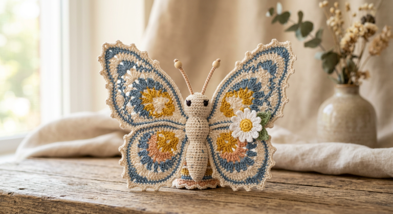 🦋 Elvina the Crochet Butterfly (Free Amigurumi Pattern + PDF)