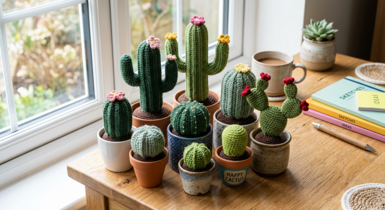 4 Easy Crochet Cactus Patterns (Beginner-Friendly & Adorable!)