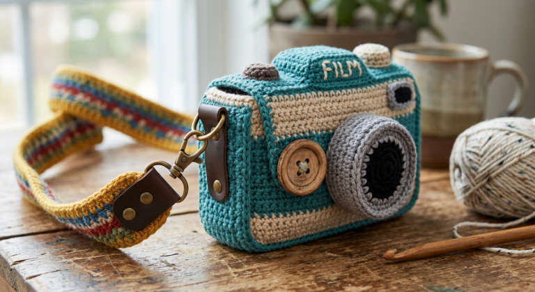 Crochet Camera Bag Pattern (Cute Purse PDF Download)
