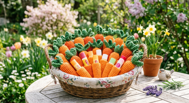Crochet Carrot Lip Balm Holder Pattern (Free PDF)