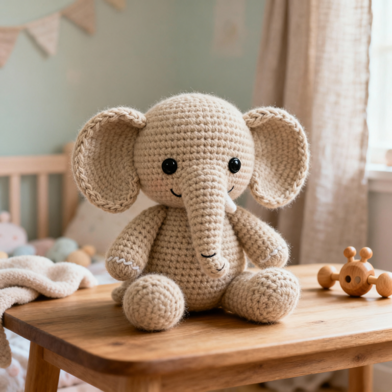 Bubba the Crochet Elephant Pattern – Free PDF Tutorial for Beginners 🐘