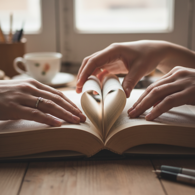 ❤️ Book Folding Heart Pattern – Easy DIY Gift Idea