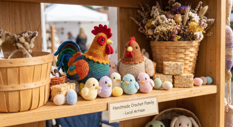 🐔Crochet Chicken and Chicks Pattern (Step-by-Step + Free PDF)